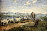 Famous Sheep Paintings - Landscape with a Flock of Sheep